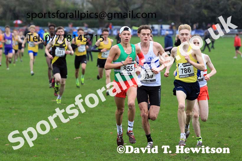 Mens Under-17s, 2022 British Athletics Cross Challenge, Sefton Park, Liverpool.  Photo: David T. Hewitson/Sports for All Pics